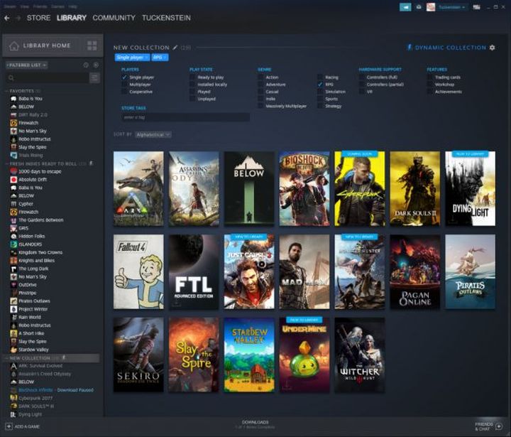 Valve pozwoli na lepszą kategoryzację tytułów / źródlo: Steam. - Nowa beta Biblioteki Steam zostanie udostępniona w tym miesiącu - wiadomość - 2019-09-05