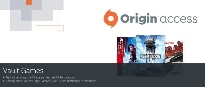 Taka grafika widnieje obecnie na stronie głównej usługi Origin Access. - Wieści ze świata (Call of Duty: Infinite Warfare, EA Access / Origin Access, Rainbow Six: Siege) 3/11/2016 - wiadomość - 2016-11-03