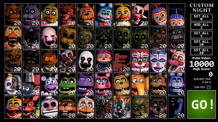 W Ultimate Custom Night pojawiły się wszystkie ikoniczne postacie z serii. - Ultimate Custom Night - kompilacja całej serii FNAF dostępna za darmo - wiadomość - 2018-06-28