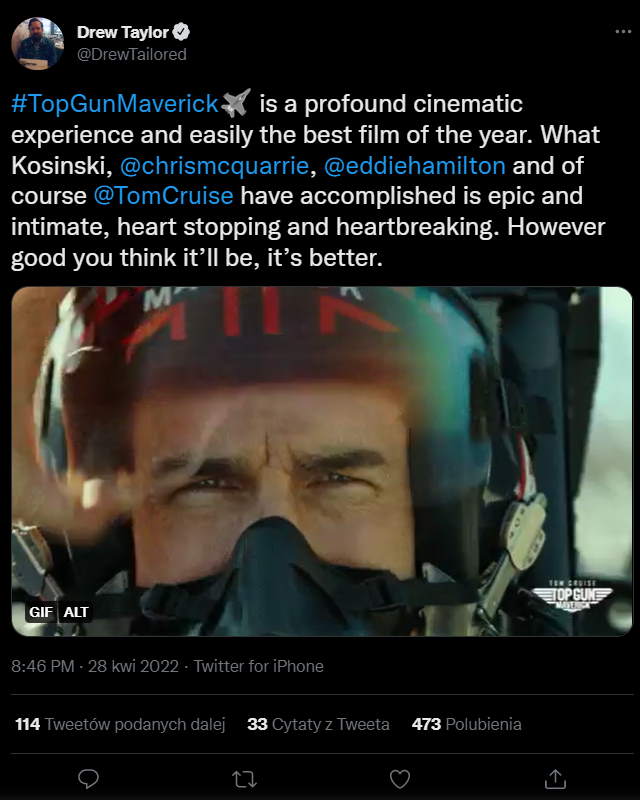 Top Gun: Maverick zachwyca; według opinii to idealny blockbuster - ilustracja #2