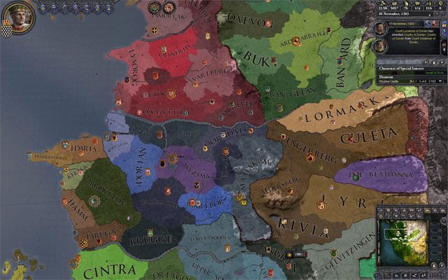 Największą atrakcją projektu jest całkowicie zmieniona mapa, pełna nowych krain, frakcji i postaci. - Mod Witcher Kings przenosi grę Crusader Kings II w realia cyklu o Wiedźminie - wiadomość - 2014-06-23