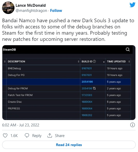 Dark Souls 3 z tajemniczym ruchem na Steam, może chodzić o serwery - ilustracja #1