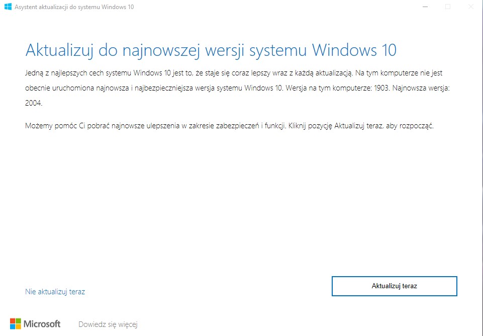 Windows 10 2004 - majowa aktualizacja systemu - ilustracja #3