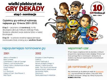 Gry Dekady 2001-2010 – wybierz najlepsze gry ostatniego dziesięciolecia - ilustracja #1