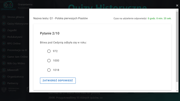 Historia to był mój ulubiony przedmiot! Tylko te daty jakoś nie chciały wchodzić do głowy. - Ministerstwo Cyfryzacji ogłosiło Grarantannę - wiadomość - 2020-03-19