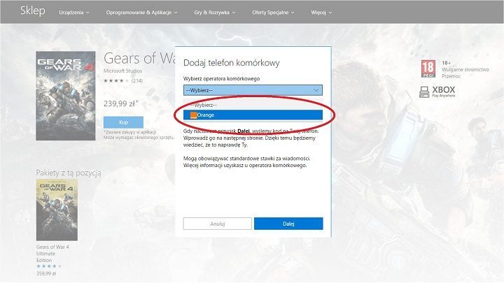 Orange umożliwia płacenie za zakupy w Xbox Games metodą