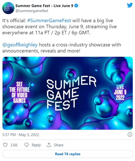 Na tym pokazie poznamy wiele nowych gier. Data Summer Game Fest 2022 - ilustracja #1