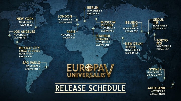 Źródło: Paradox; Steam - Znamy godzinę premiery Europa Universalis 5. Paradox wystartował z serią, która ma przygotować graczy na debiut wielkiej strategii - wiadomość - 2025-10-31
