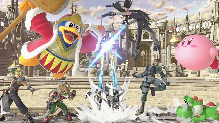 Cloud Strife, Solid Snake i Bayonetta na jednym ekranie? Takie rzeczy tylko w Super Smash Bros. Ultimate. - Super Smash Bros. Ultimate – sprzedano 5 mln egzemplarzy w 3 dni - wiadomość - 2019-01-17