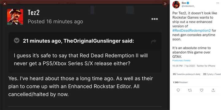 RDR2 najpewniej bez wersji na PS5 i Xbox Series X, Rockstar wierzy tylko w GTA - ilustracja #1