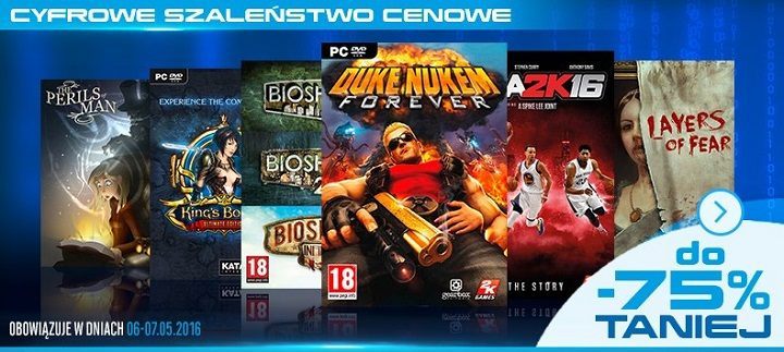 Rozpoczęło się Cyfrowe Szaleństwo Cenowe w Sklepie Gry-OnLine.pl (m.in. BioShock i NBA 2K16) - ilustracja #1