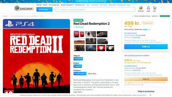 ...w ślad za duńskim sklepem internetowym. - Plotka: meksykański Amazon zdradził datę premiery Red Dead Redemption II - wiadomość - 2018-01-19