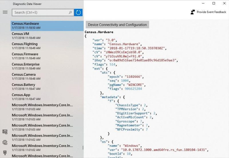 Windows Diagnostic Data Viewer - Aktualizacja Windows 10 pozwoli się dowiedzieć, jakie dane zbiera o naszym pececie OS Microsoftu - wiadomość - 2018-01-26