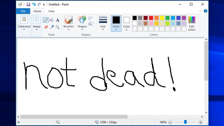 Paint na razie nie zostanie usunięty z Windows 10. Źródło: Fossbytes. - Paint wraca do łask. Jednak trafi do nowych wersji Windows 10 - wiadomość - 2019-04-25