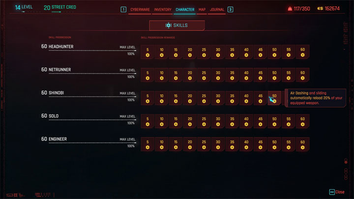 Cyberpunk 2077 mod Fix Skill Progression Rewards Not Applying v.1.0