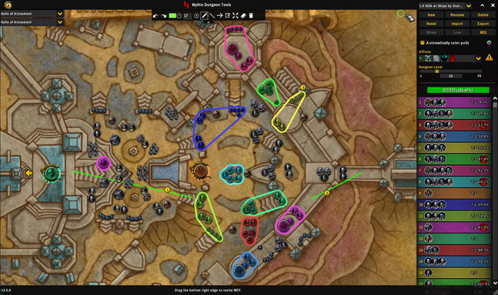 World of Warcraft mod Mythic Dungeon Tools v.3.7.0 (for game version 9.1.5)