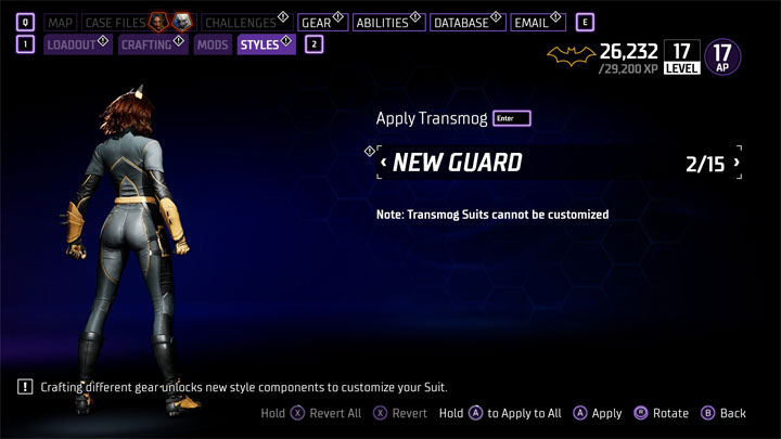 Rycerze Gotham mod Batgirl No Cape v.1.0