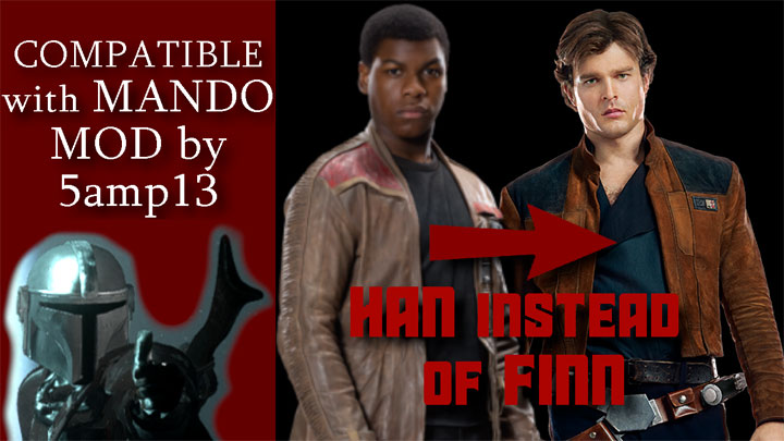 Star Wars: Battlefront II mod Young Han instead of Finn v.1.0