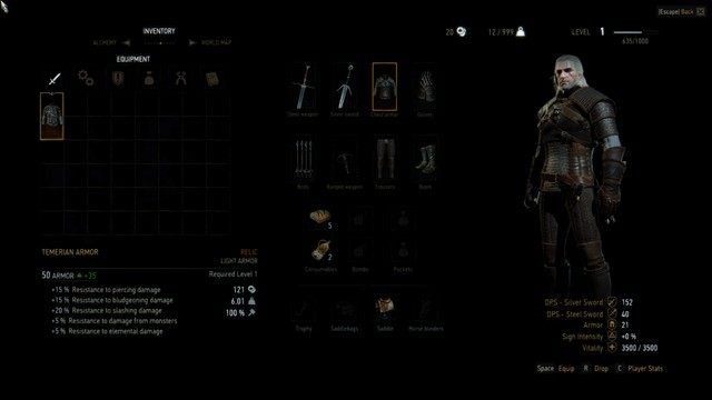 Wiedźmin 3: Dziki Gon mod Remove Weapon and Armor Level Restrictions v.1.03