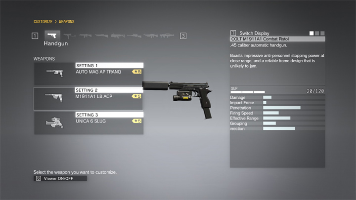 Metal Gear Solid V: The Phantom Pain mod Enhanced Suppressors v.1.10