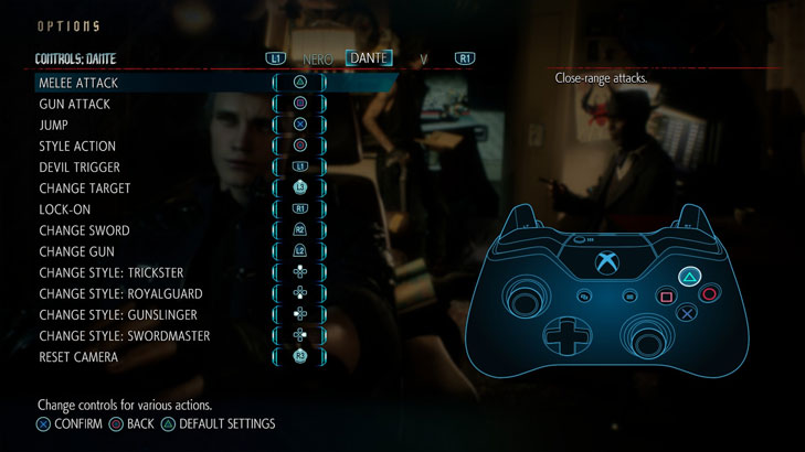 Devil May Cry 5 mod DS4 Button Layout v.1.0
