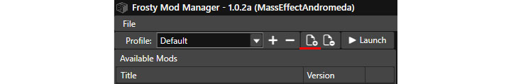 Mass Effect: Andromeda mod Frosty Mod Manager v.1.0.4.5