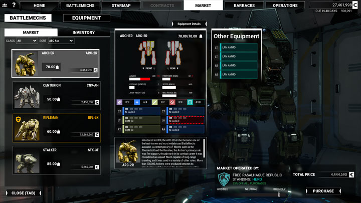 MechWarrior 5: Mercenaries mod Marketplace Equipment Viewer v.1.1