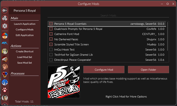 Persona 5 Royal mod Persona 5 Royal Essentials (Mod Loader) v.1.0.0.7