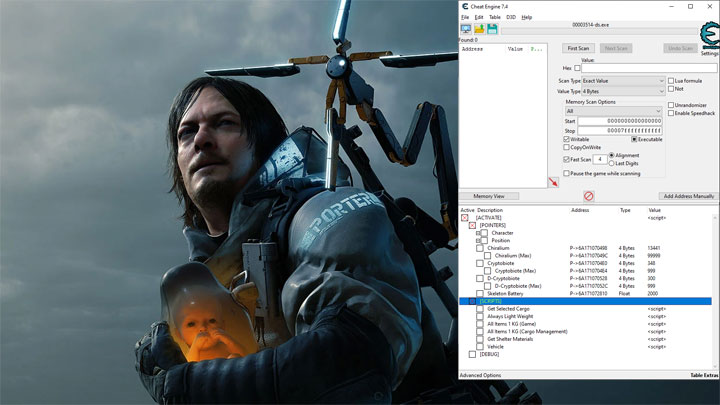 Death Stranding: Director's Cut mod Death Stranding Cheat Table v.1.0