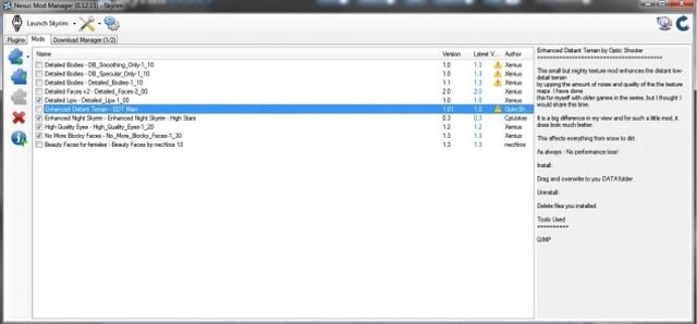 how to manually download mods from the nexus