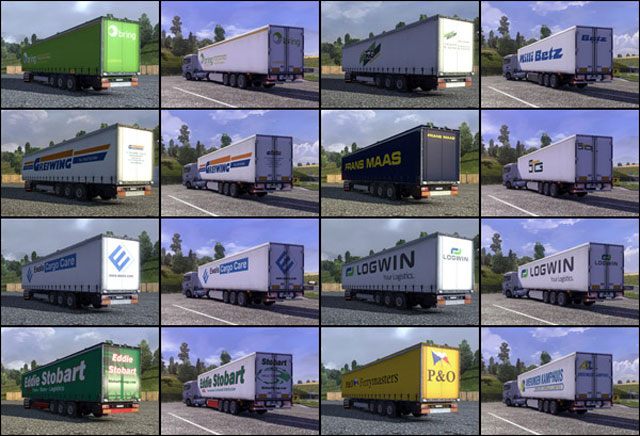 Euro Truck Simulator 2 Game Mod Trailer Pack With Realistic Texture V 2 0 Download Gamepressure Com
