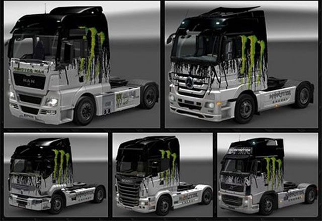 Euro Truck Simulator 2 Game Mod Monster Skin Pack V 5032015