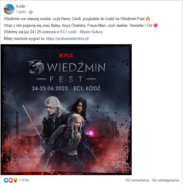 Henry Cavill i ekipa Wiedźmina zawitają do Polski. Pojawią się na Wiedźmin Fest - ilustracja #1