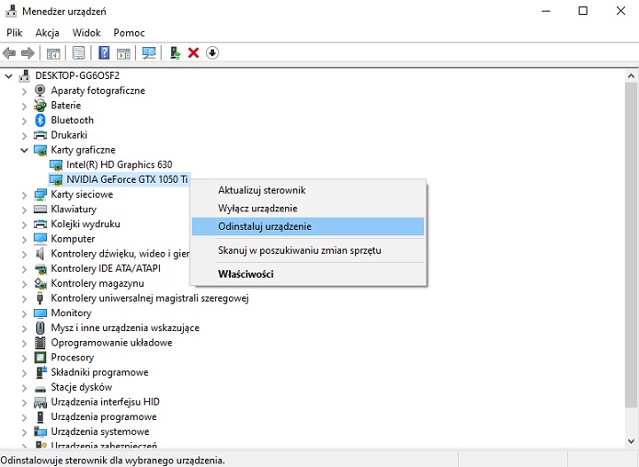 Jak zresetować lub odinstalować sterowniki karty graficznej? - ilustracja #4