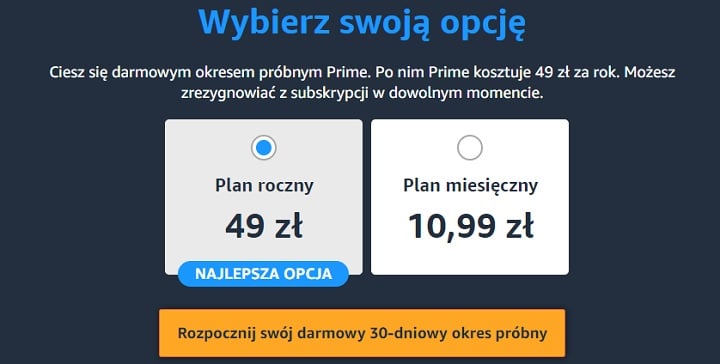 Niska cena może zachęcić do wypróbowania Amazon Prime. Źródło: Amazon. - Ile kosztuje Amazon Prime Video? Cena i oferta - wiadomość - 2024-04-10