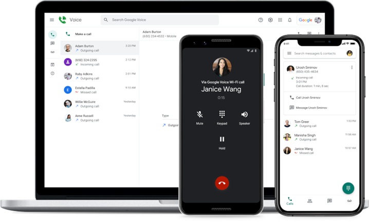 Google Voice. Źródło: Google. - Wirtualny numer telefonu za darmo - sprawdzamy, jak wygląda sytuacja i pokazujemy możliwości - wiadomość - 2025-05-06