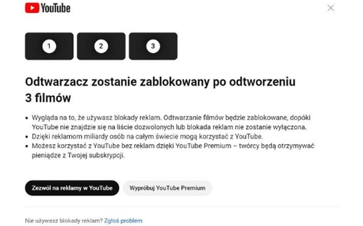 Blokujesz reklamy na YouTube? Serwis może uniemożliwić oglądanie filmów [Aktualizacja] - ilustracja #1