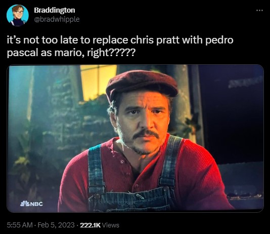Fani Mario po obejrzeniu tej parodii chcą, żeby Pedro Pascal zastąpił Chrisa Pratta - ilustracja #1