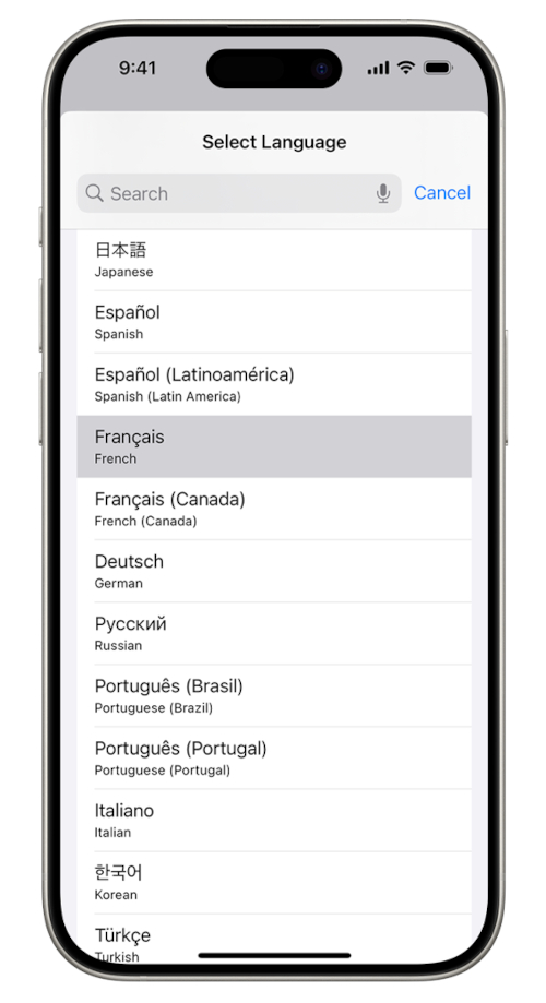 Chcąc zmienić język Messengera na iOS, również musimy zmienić język całego systemu. Źródło: Apple.