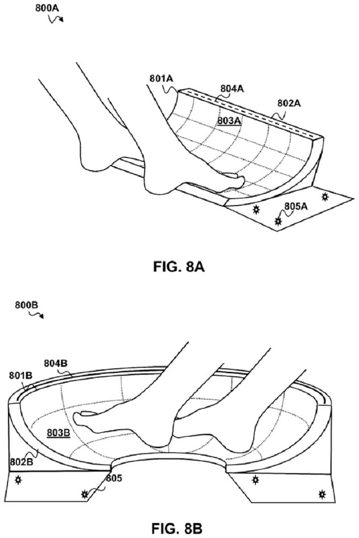 Sony patentuje pomysły na wykorzystanie stóp w AR i VR, mają poprawić immersję - ilustracja #2
