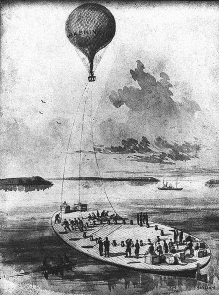 USS George Washington Parke Custis - pierwszy okręt balonowy. / Źródło: U.S. Navy - Od balonów na linie po katapulty elektromagnetyczne. Tak zmieniały się lotniskowce - wiadomość - 2024-02-02