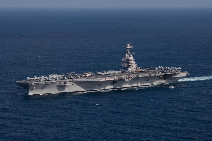 USS Gerald R. Ford (CVN-78) / Źródło: US Navy. - Od balonów na linie po katapulty elektromagnetyczne. Tak zmieniały się lotniskowce - wiadomość - 2024-02-02