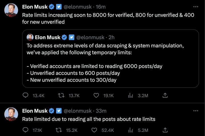 Elon Musk niszczy Twittera i nieźle się przy tym bawi, ogłosił kolejne ograniczenia - ilustracja #1