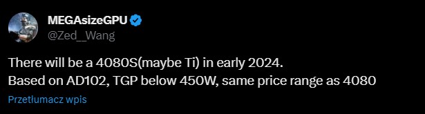 Debiut GeForce RTX 4080 Ti od NVIDII możliwy już na początku 2024 roku - ilustracja #1