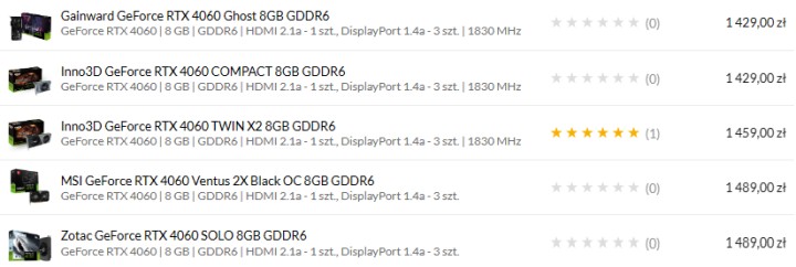 GeForce RTX 4060 w coraz niższych cenach - ilustracja #1