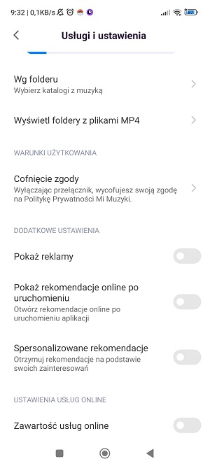 Chcąc całkowicie pozbyć się reklam z telefonu Xiaomi, powinniśmy wyłączyć je w poszczególnych aplikacjach. Źródło: własne.