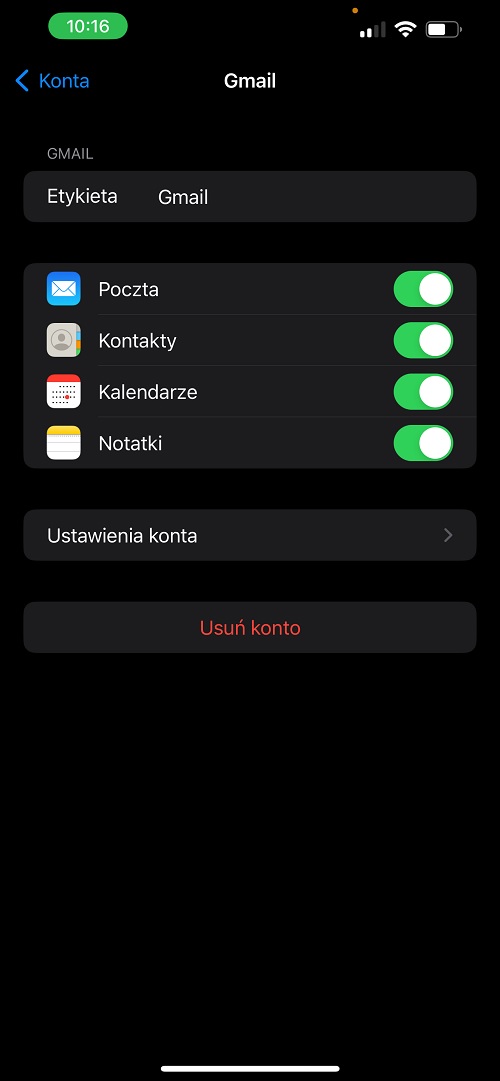 Swoje konto Google możemy usunąć ze wszystkich aplikacji na iOS przy pomocy jednego stuknięcia w ekran. Źródło: własne.