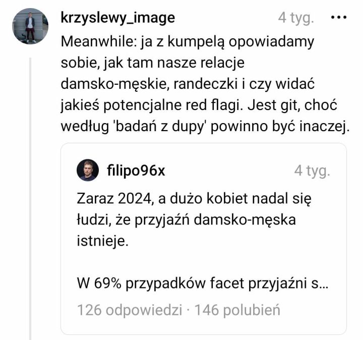 Czasem trzeba prostować różne głupoty. - Threads może być luźniejszą wersją X i lepszym Tinderem. Bywa, że nudzi, ale ma potencjał - wiadomość - 2024-02-09