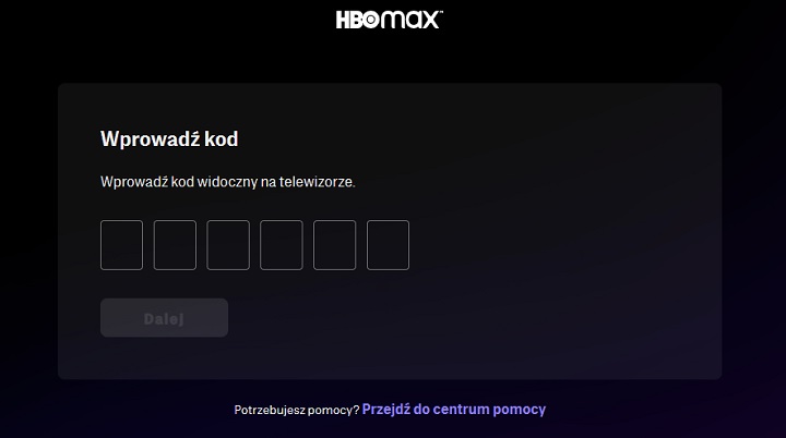Logowanie w HBO Max może wymagać odwiedzenia specjalnej strony internetowej i podania jednorazowego kodu. Źródło: HBO Max. - HBO Max - logowanie na TV. Jak zalogować się na telewizorze? - wiadomość - 2024-04-15