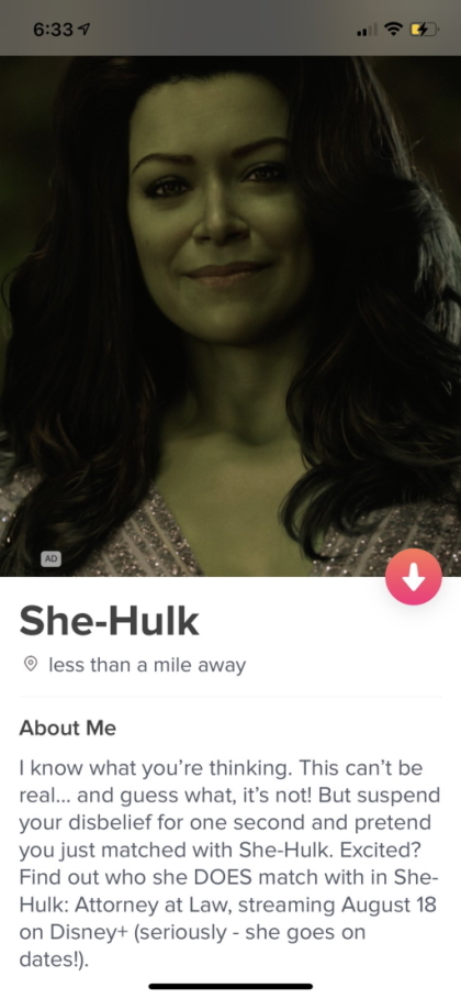 She-Hulk z profilem na Tinderze; nietypowa akcja promocyjna serialu - ilustracja #1